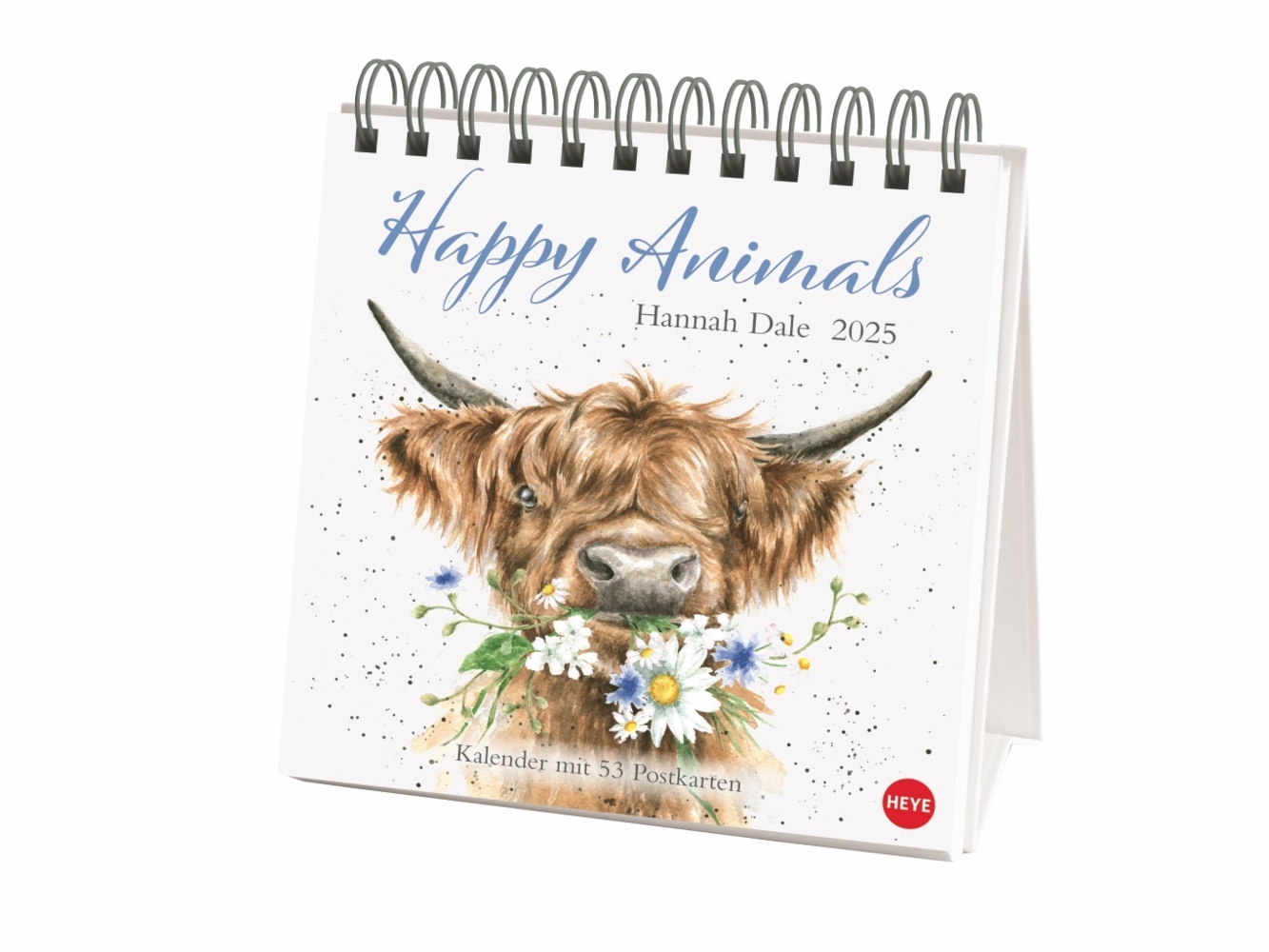 Cover: 9783756408641 | Hannah Dale: Happy Animals Premium-Postkartenkalender 2025 | Dale