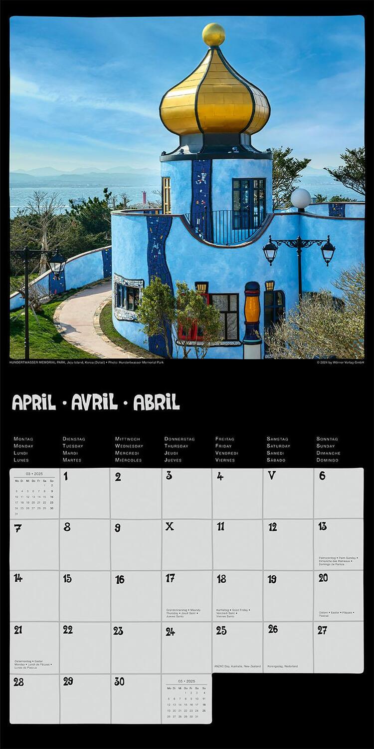 Bild: 9783910430150 | Hundertwasser Broschürenkalender Architektur 2025 | Wörner Verlag GmbH