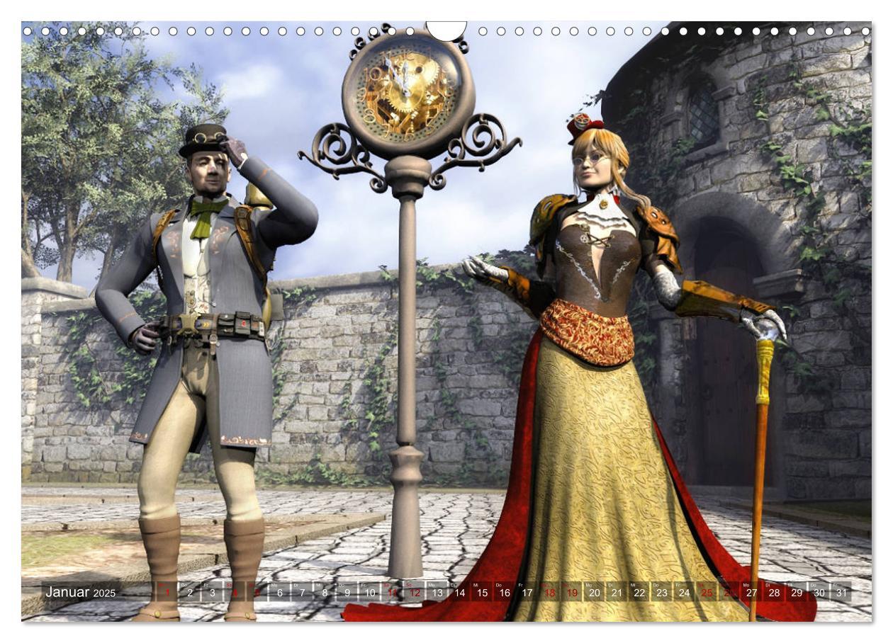 Bild: 9783435202782 | Steampunk Träume (Wandkalender 2025 DIN A3 quer), CALVENDO...