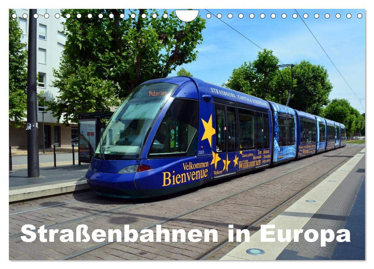 Cover: 9783435464159 | Straßenbahnen in Europa (Wandkalender 2025 DIN A4 quer), CALVENDO...