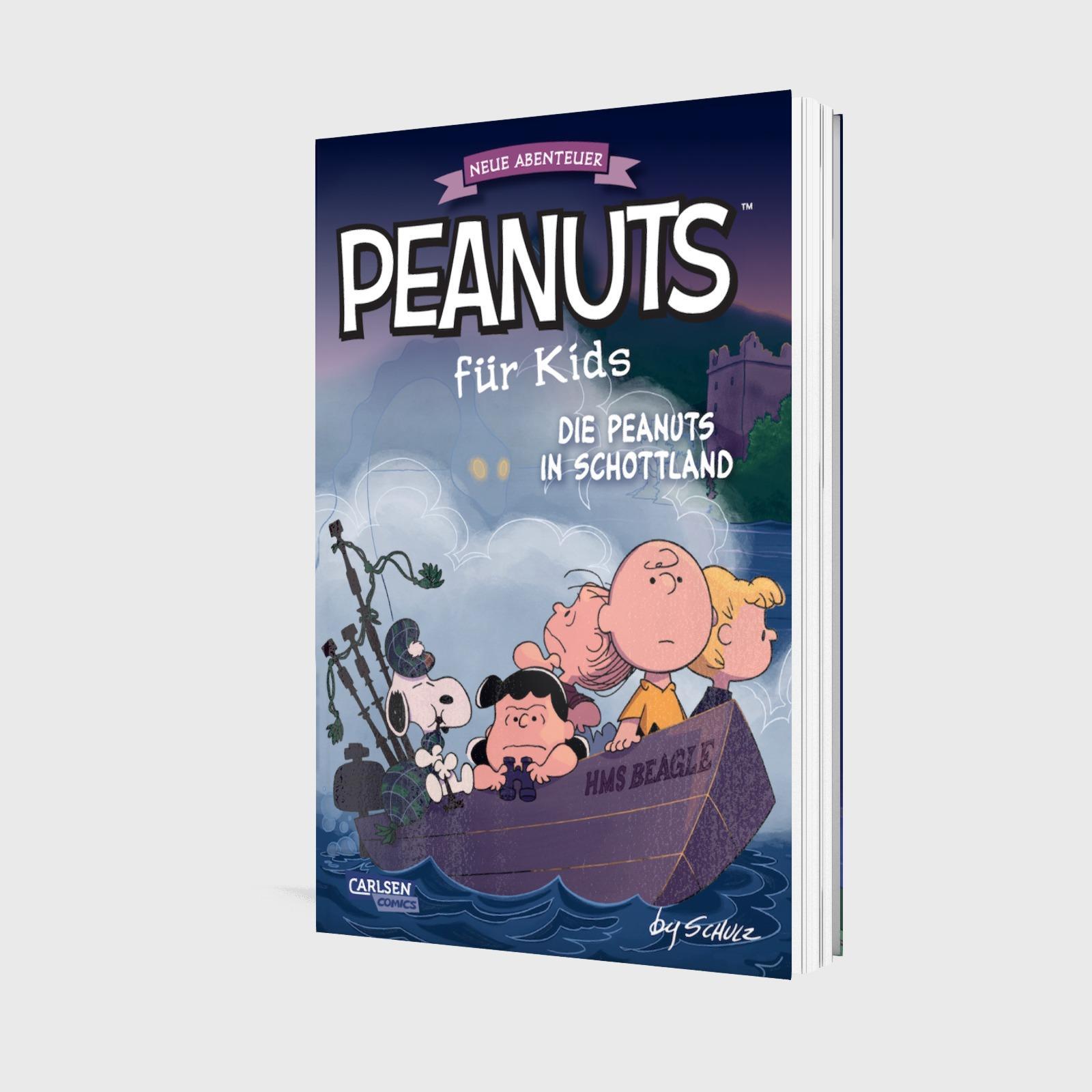 Bild: 9783551800749 | Peanuts für Kids - Neue Abenteuer 4: Die Peanuts in Schottland | Buch