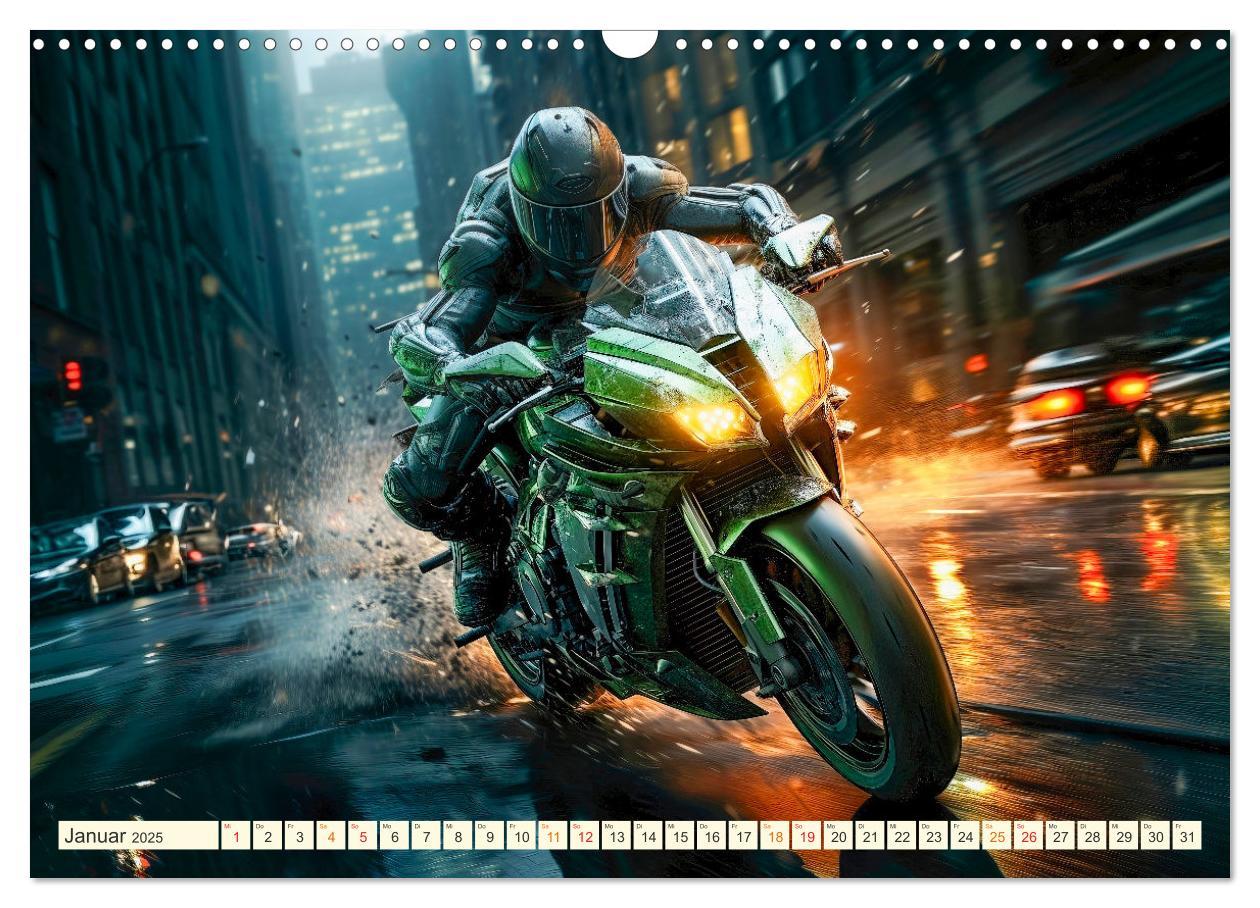 Bild: 9783383891717 | Motorrad Fantasien (Wandkalender 2025 DIN A3 quer), CALVENDO...