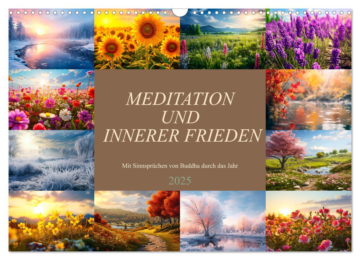 Cover: 9783383909184 | Meditation und innerer Frieden (Wandkalender 2025 DIN A3 quer),...