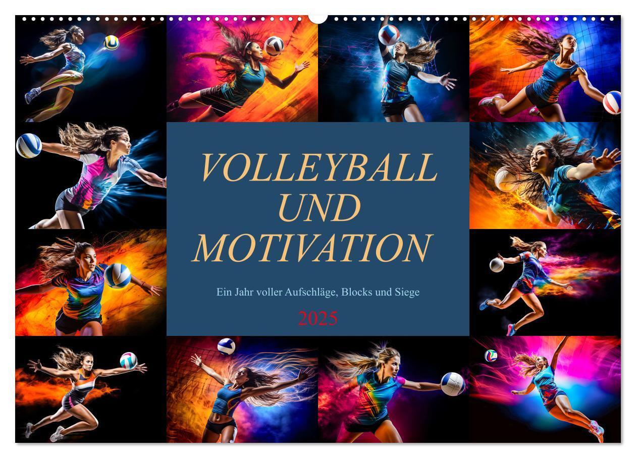 Cover: 9783383862816 | Volleyball und Motivation (Wandkalender 2025 DIN A2 quer), CALVENDO...