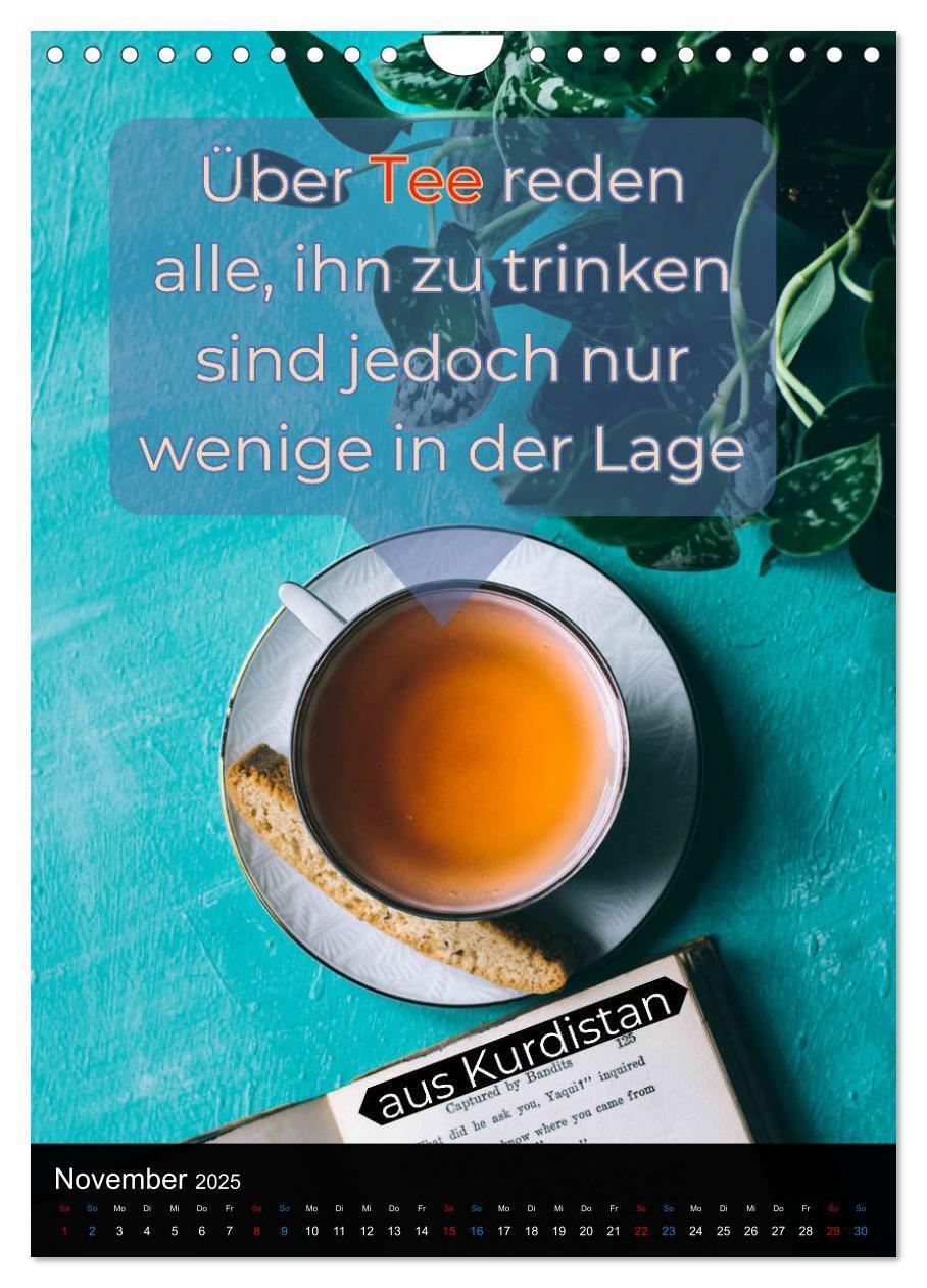 Bild: 9783435942664 | TEE Weisheiten und Zitate (Wandkalender 2025 DIN A4 hoch), CALVENDO...