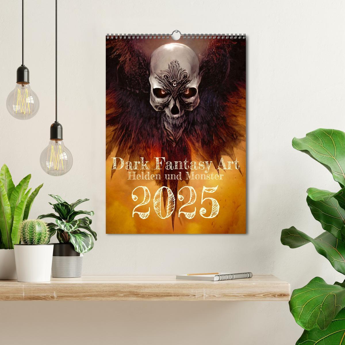 Bild: 9783435890309 | Dark Fantasy Art - Helden und Monster (Wandkalender 2025 DIN A3...