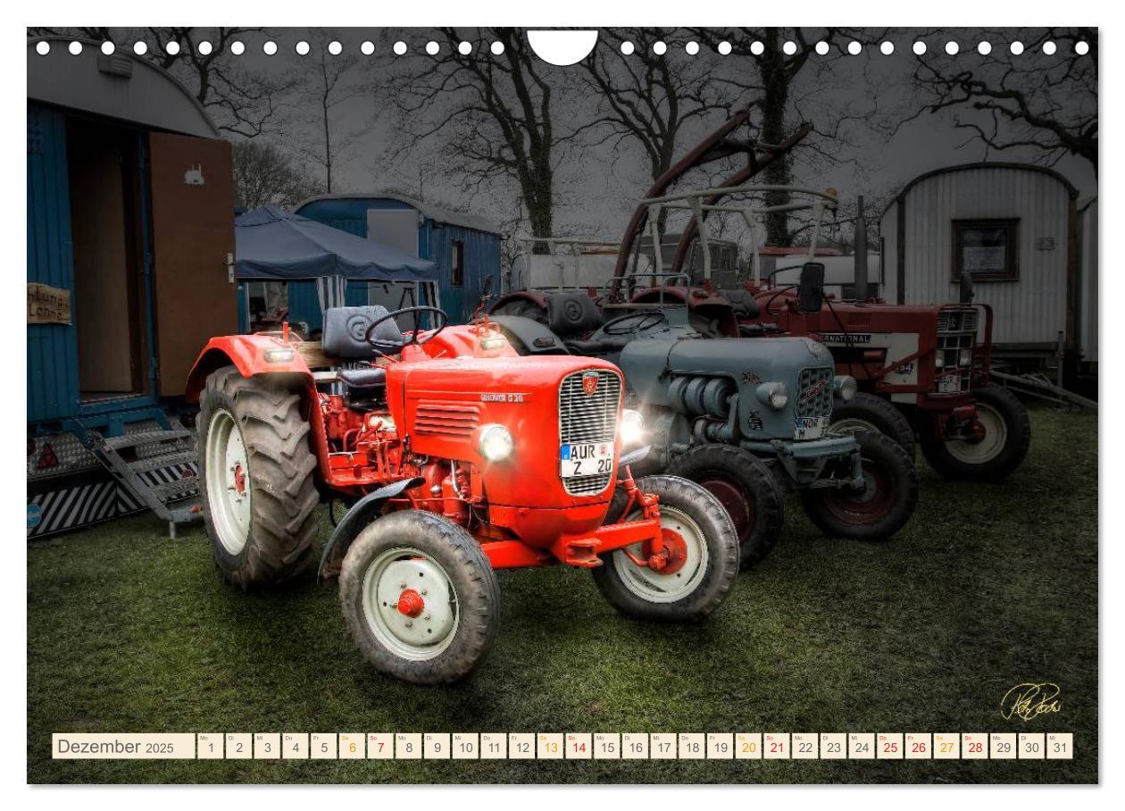 Bild: 9783435609710 | Oldtimer - Traktoren für Liebhaber (Wandkalender 2025 DIN A4 quer),...