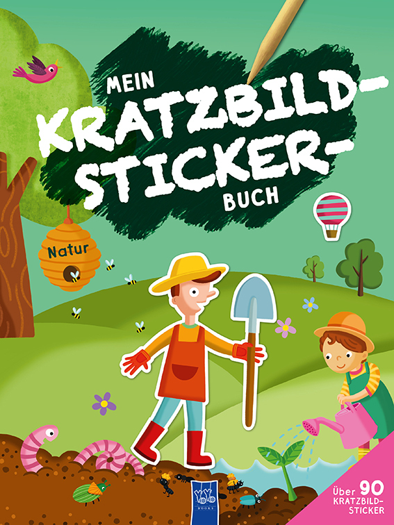 Cover: 9789463998352 | Mein Kratzbild-Stickerbuch - Natur | Taschenbuch | 16 S. | Deutsch