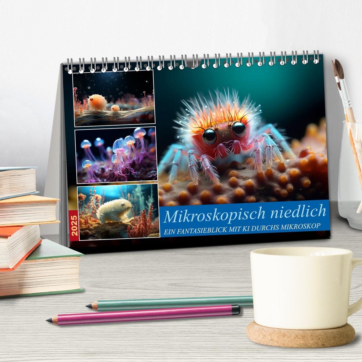 Bild: 9783383868399 | Mikroskopisch niedlich (Tischkalender 2025 DIN A5 quer), CALVENDO...