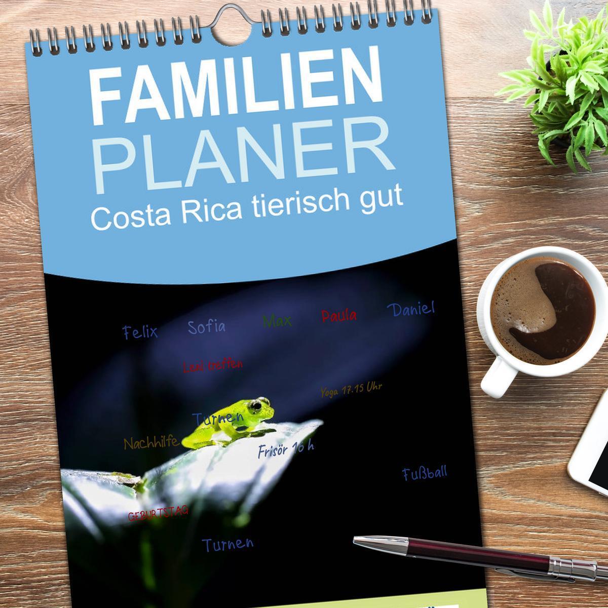 Bild: 9783457111277 | Familienplaner 2025 - Costa Rica tierisch gut mit 5 Spalten...