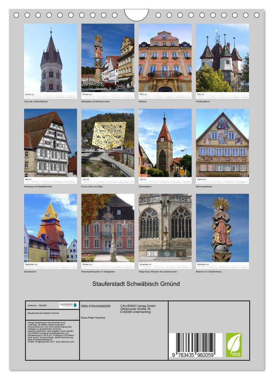 Bild: 9783435982059 | Stauferstadt Schwäbisch Gmünd (Wandkalender 2025 DIN A4 hoch),...