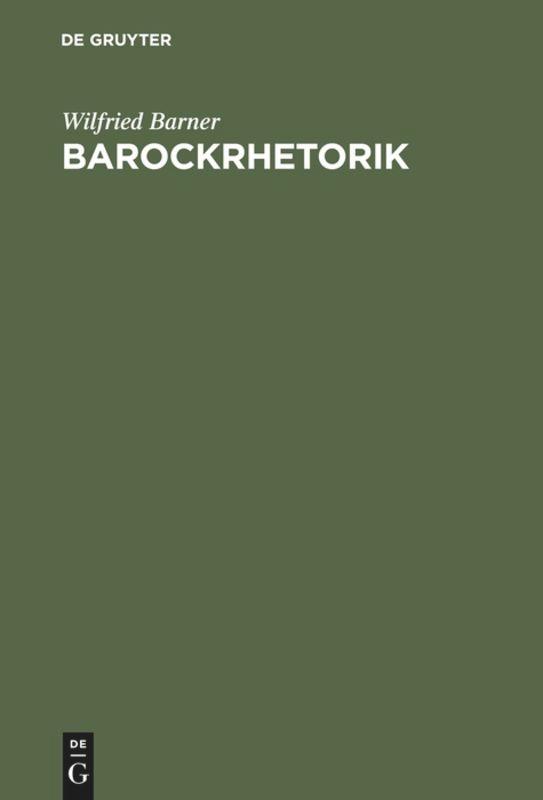 Cover: 9783484108394 | Barockrhetorik | Untersuchungen zu ihren geschichtlichen Grundlagen