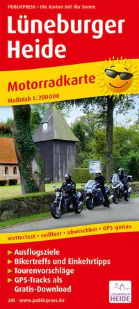 Cover: 9783899202458 | Motorradkarte Lüneburger Heide 1 : 200 000 | (Land-)Karte | Deutsch