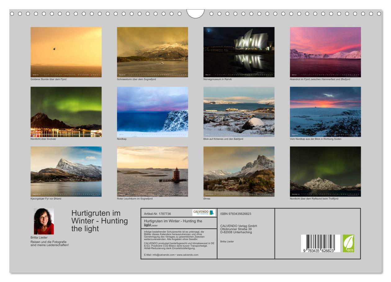 Bild: 9783435626823 | Hurtigruten im Winter - Hunting the light (Wandkalender 2025 DIN A3...