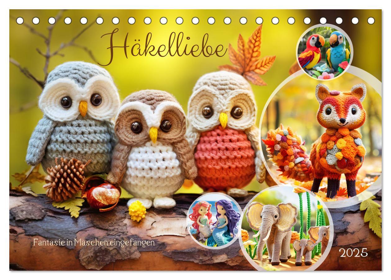 Cover: 9783383837104 | Häkelliebe - Fantasie in Maschen einfangen (Tischkalender 2025 DIN...