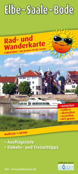 Cover: 9783899204537 | PublicPress Rad- und Wanderkarte Elbe - Saale - Bode | (Land-)Karte