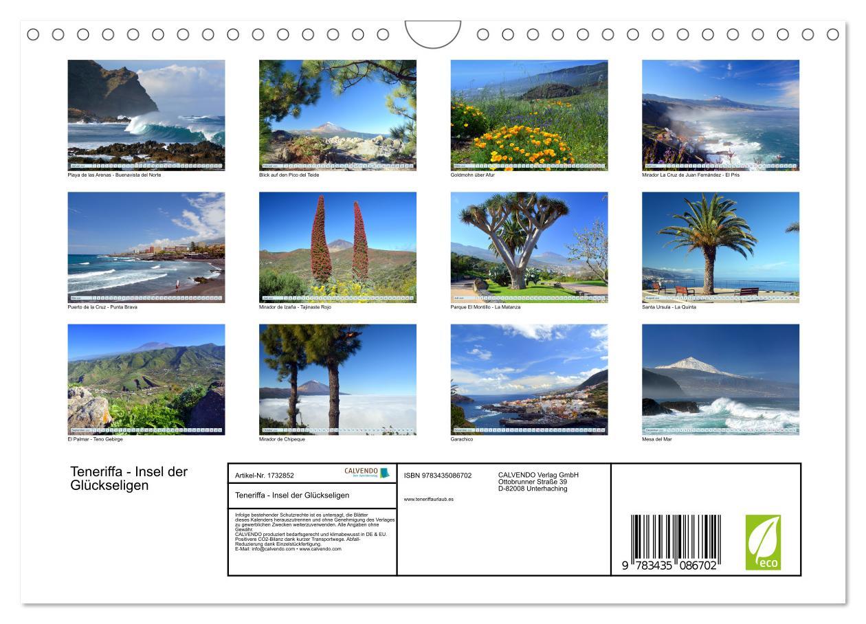 Bild: 9783435086702 | Teneriffa - Insel der Glückseligen (Wandkalender 2025 DIN A4 quer),...