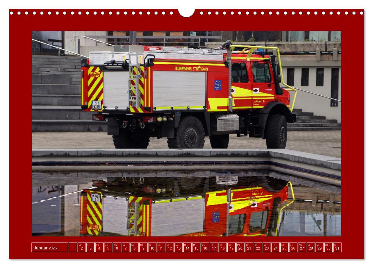 Bild: 9783457225417 | Unimog bei der Feuerwehr (Wandkalender 2025 DIN A3 quer), CALVENDO...