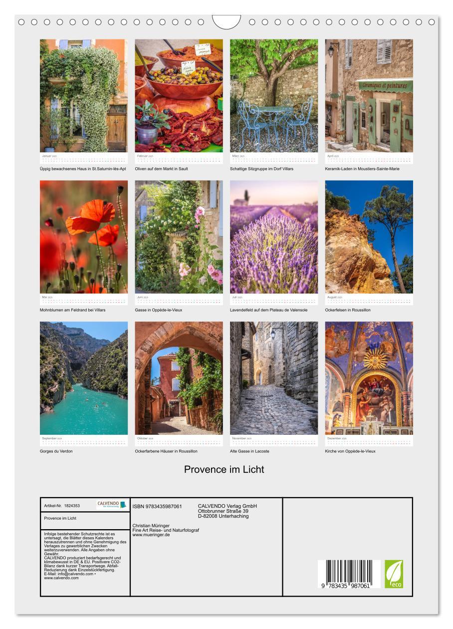 Bild: 9783435987061 | Provence im Licht (Wandkalender 2025 DIN A3 hoch), CALVENDO...