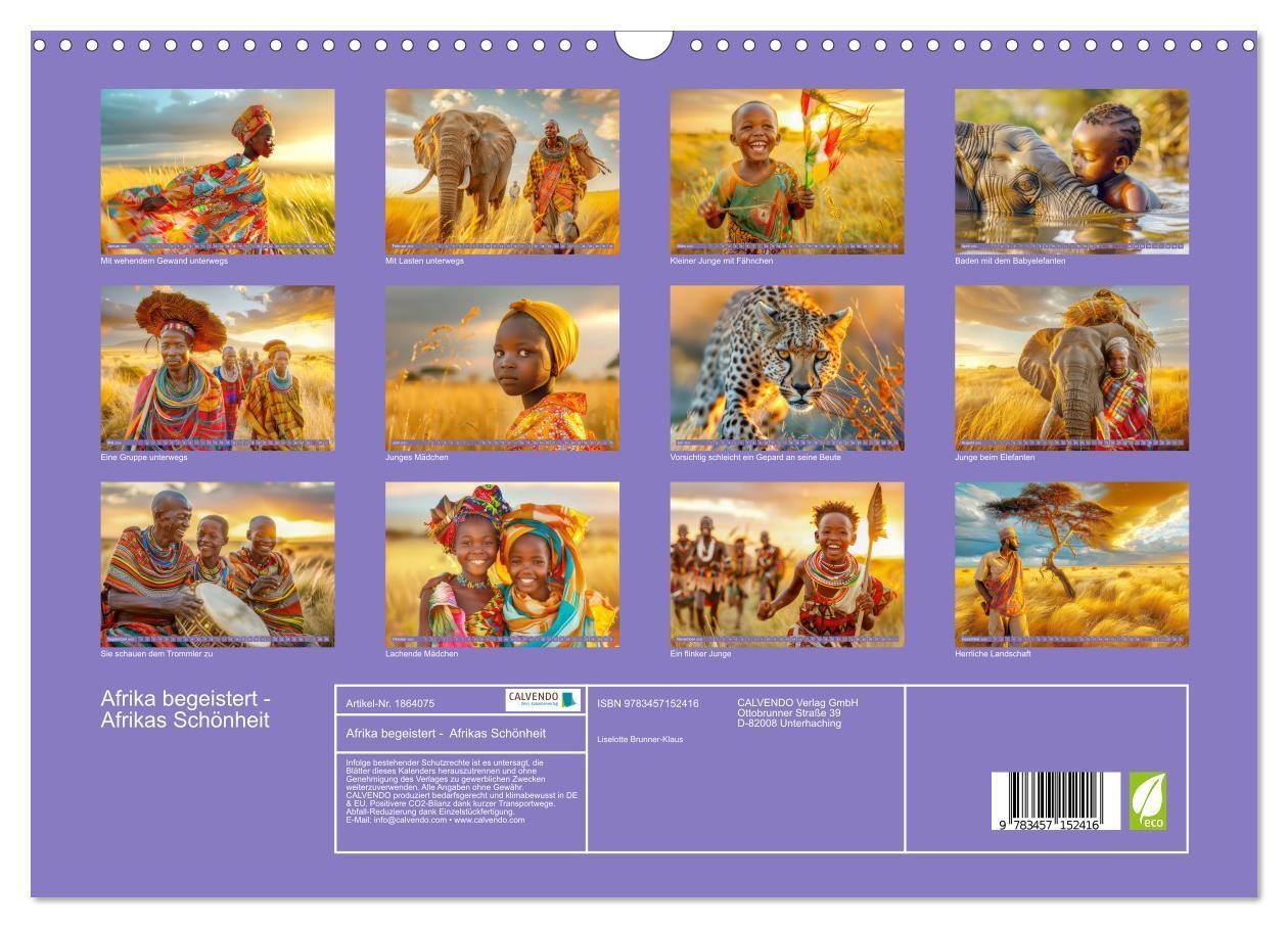 Bild: 9783457152416 | Afrika begeistert - Afrikas Schönheit (Wandkalender 2025 DIN A3...