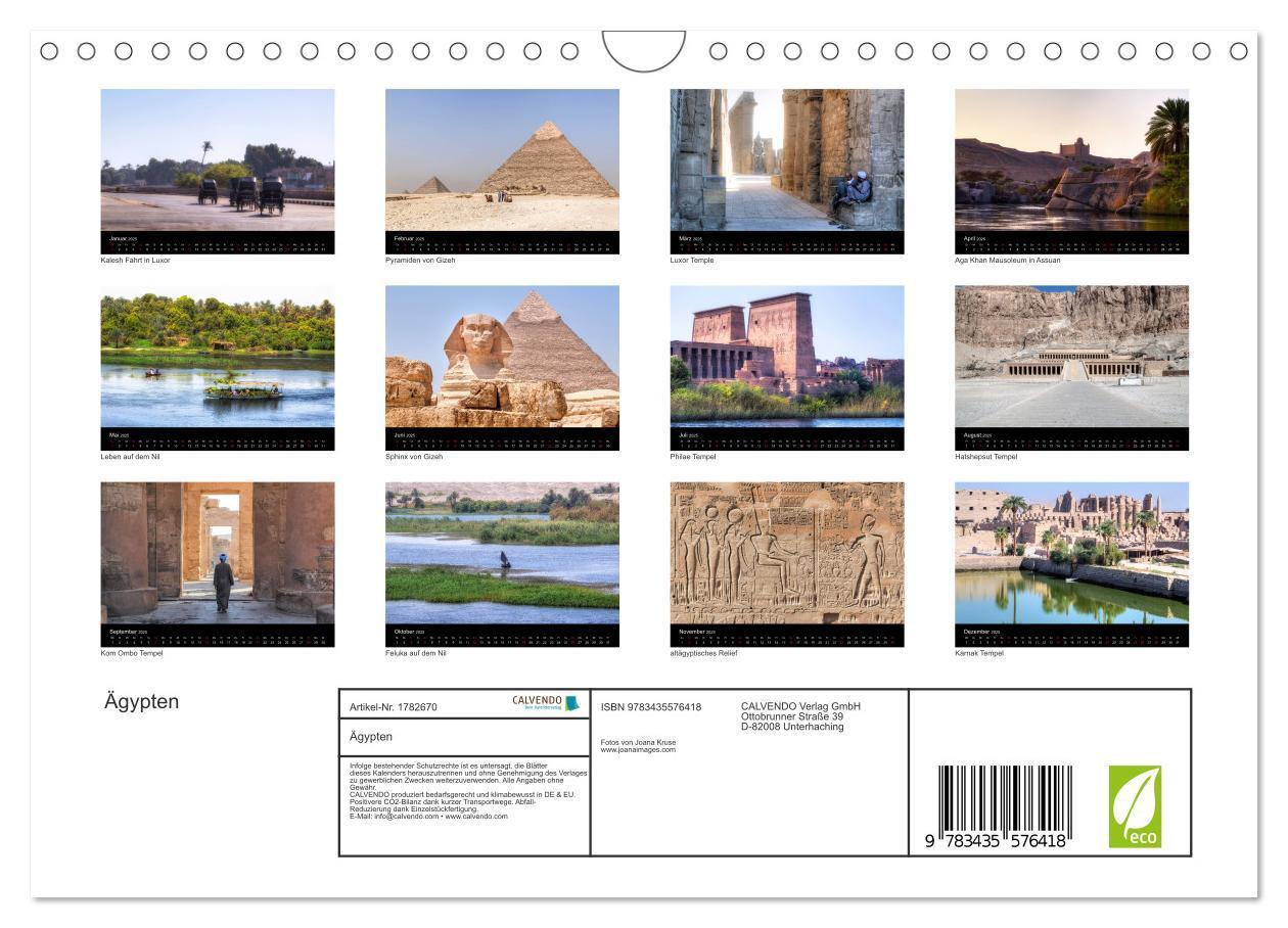 Bild: 9783435576418 | Ägypten (Wandkalender 2025 DIN A4 quer), CALVENDO Monatskalender