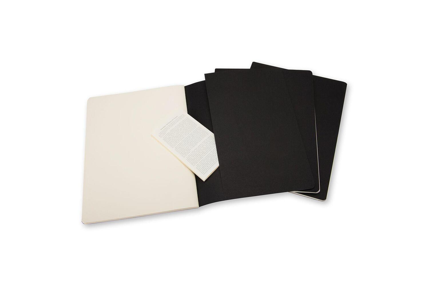 Cover: 9788883705038 | Moleskine Cahier Extra Large blanko schwarz. 3er Pack | Moleskine