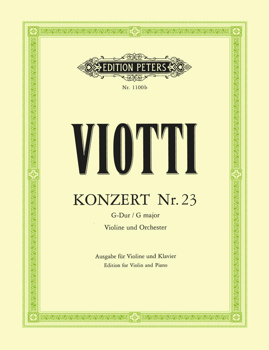 Cover: 9790014006587 | Konzert für Violine und Orchester Nr. 23 G-Dur | Viotti | Broschüre