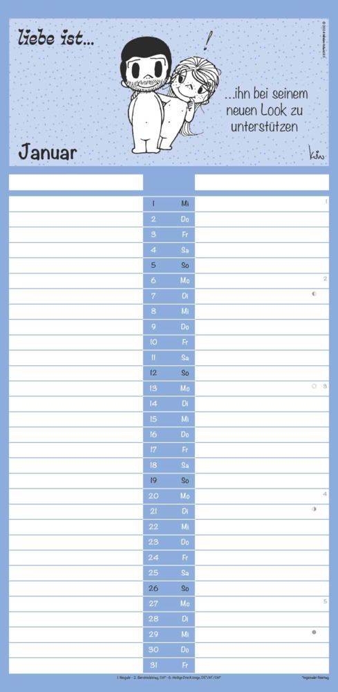 Bild: 4251732340605 | Alpha Edition - liebe ist... Terminplaner für 2 2025...