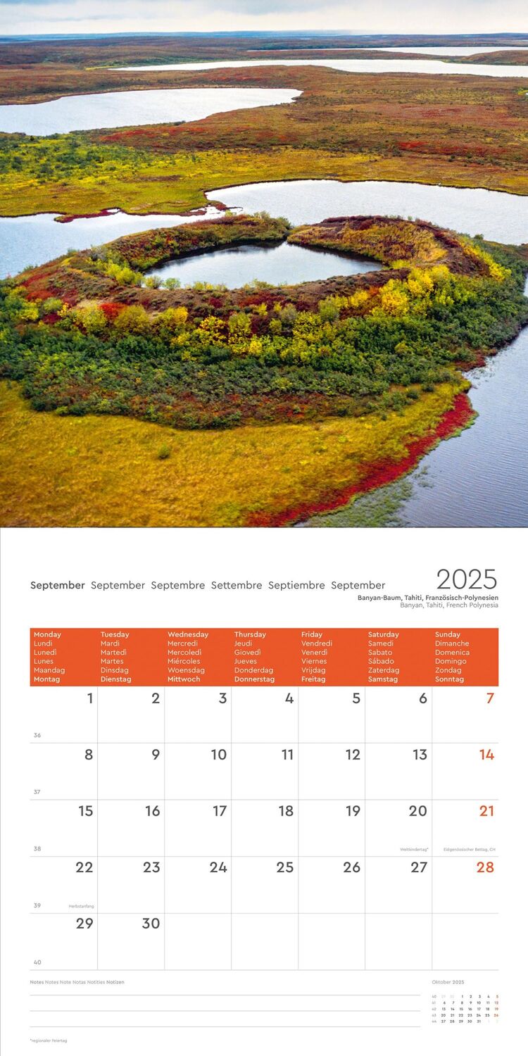 Bild: 9783965914056 | Farben der Erde - KUNTH Broschurkalender 2025 | Kalender | 28 S.