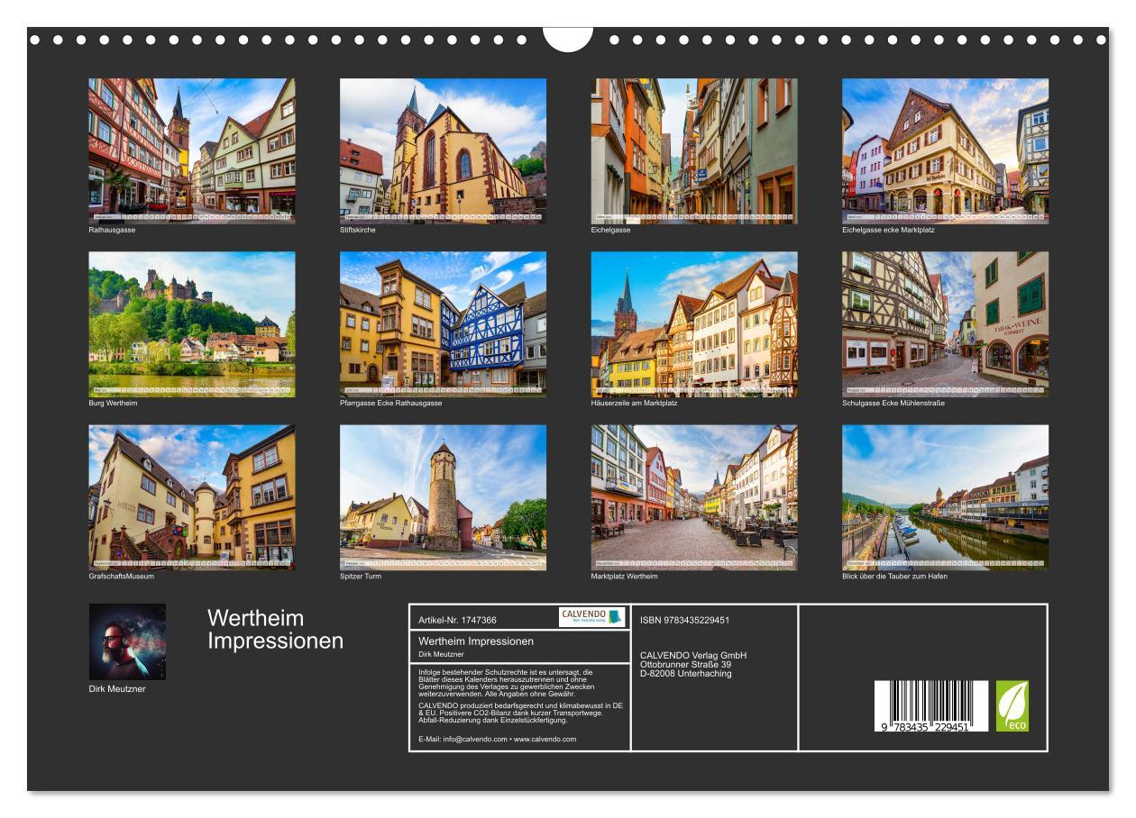 Bild: 9783435229451 | Wertheim Impressionen (Wandkalender 2025 DIN A3 quer), CALVENDO...