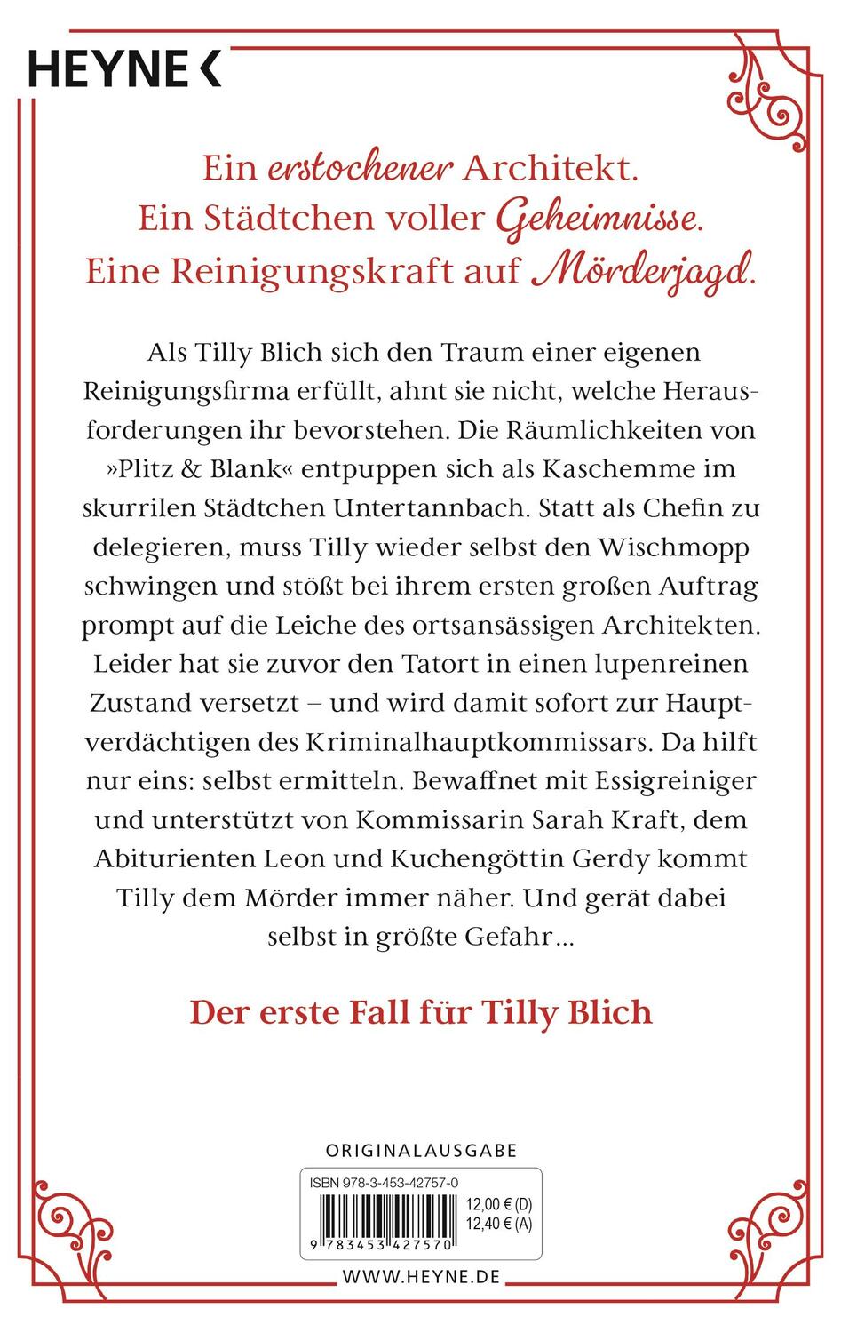 Bild: 9783453427570 | Ein blitzsauberer Mord | Tilly Blich ermittelt | Andreas Suchanek