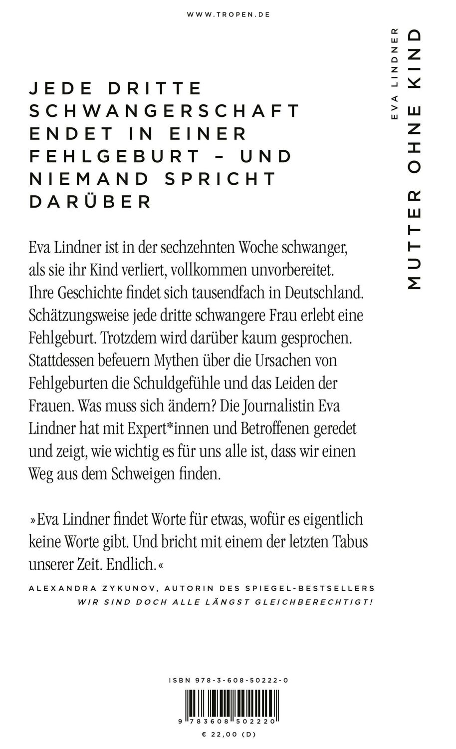 Rückseite: 9783608502220 | Mutter ohne Kind | Das Tabu Fehlgeburt und was sich ändern muss | Buch