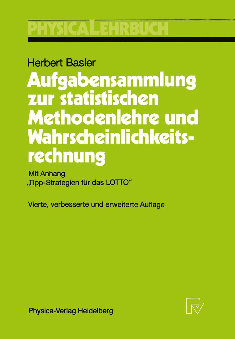 Cover: 9783790805536 | Aufgabensammlung zur statistischen Methodenlehre und...