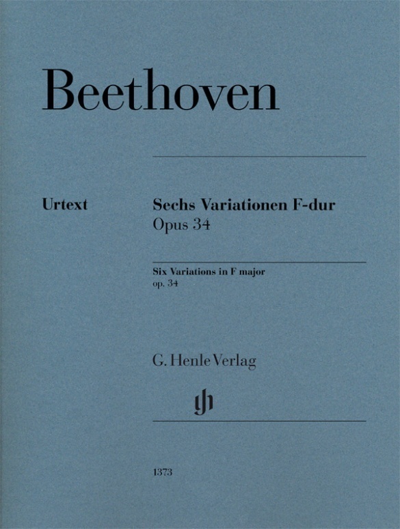 Cover: 9790201813738 | Six Variations in F major op. 34 | Besetzung: Klavier zu zwei Händen