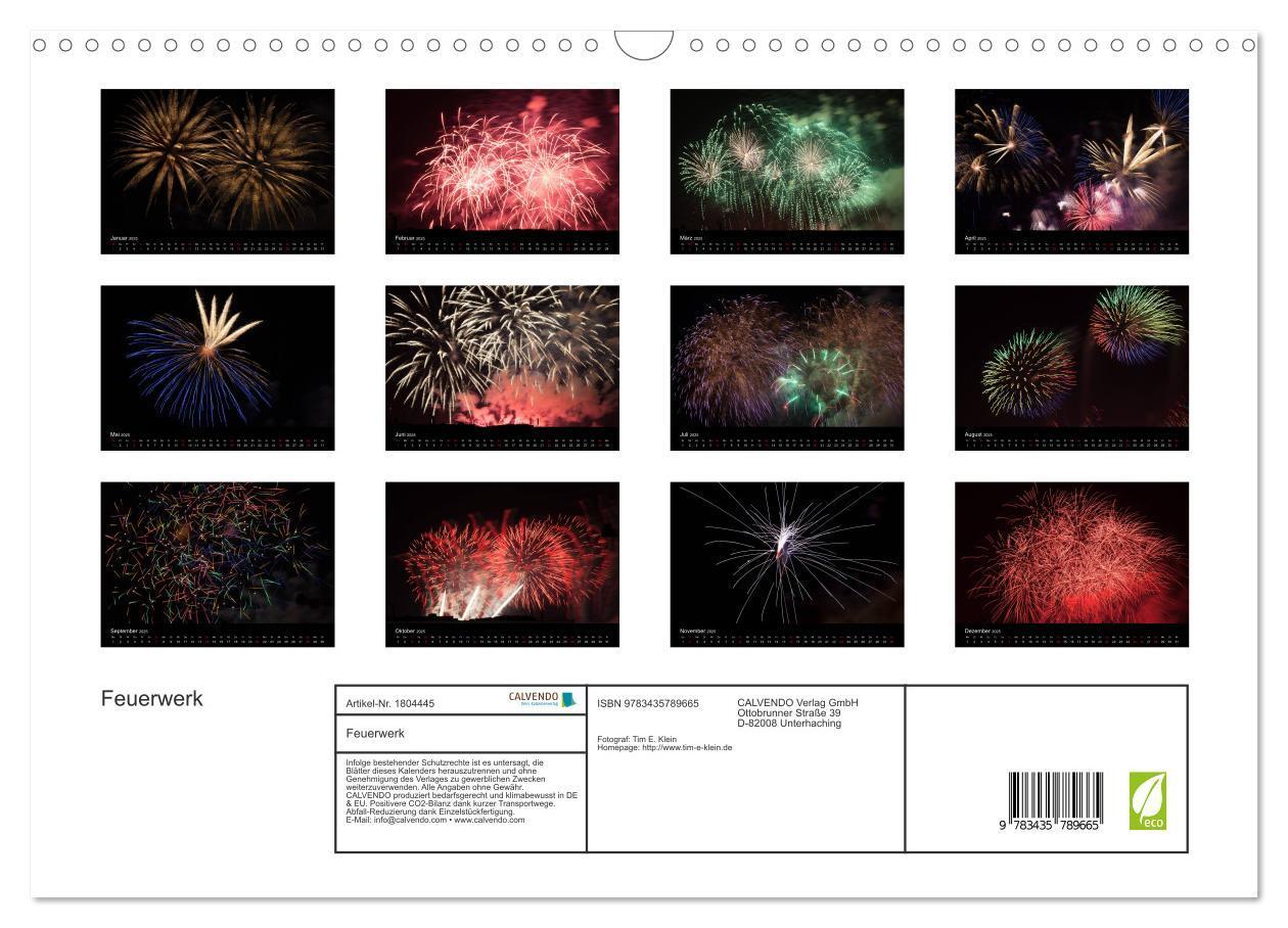 Bild: 9783435789665 | Feuerwerk (Wandkalender 2025 DIN A3 quer), CALVENDO Monatskalender