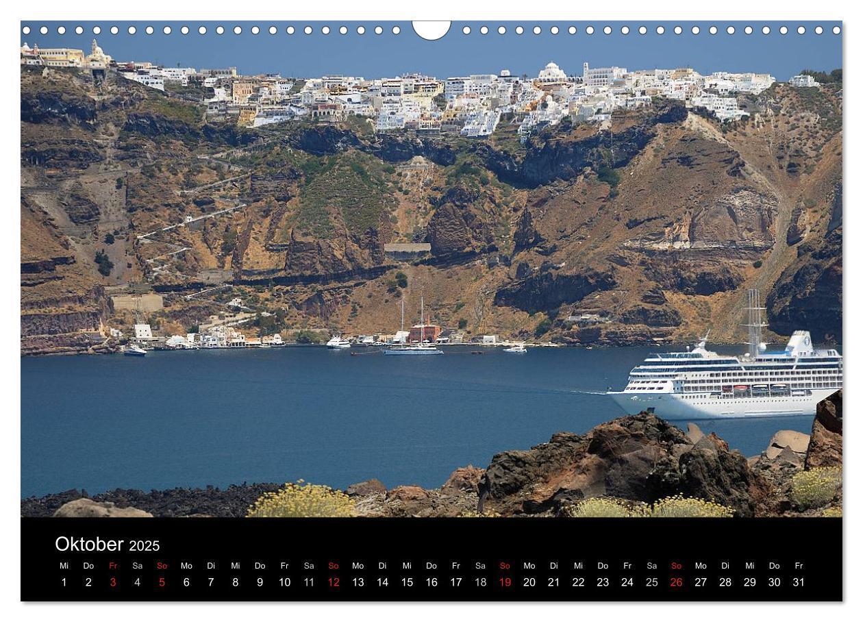 Bild: 9783435828586 | Santorini ¿ Leben auf dem Vulkan (Wandkalender 2025 DIN A3 quer),...