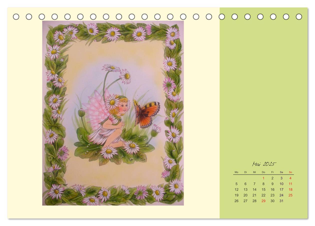 Bild: 9783435549801 | Blumen Elfen (Tischkalender 2025 DIN A5 quer), CALVENDO Monatskalender