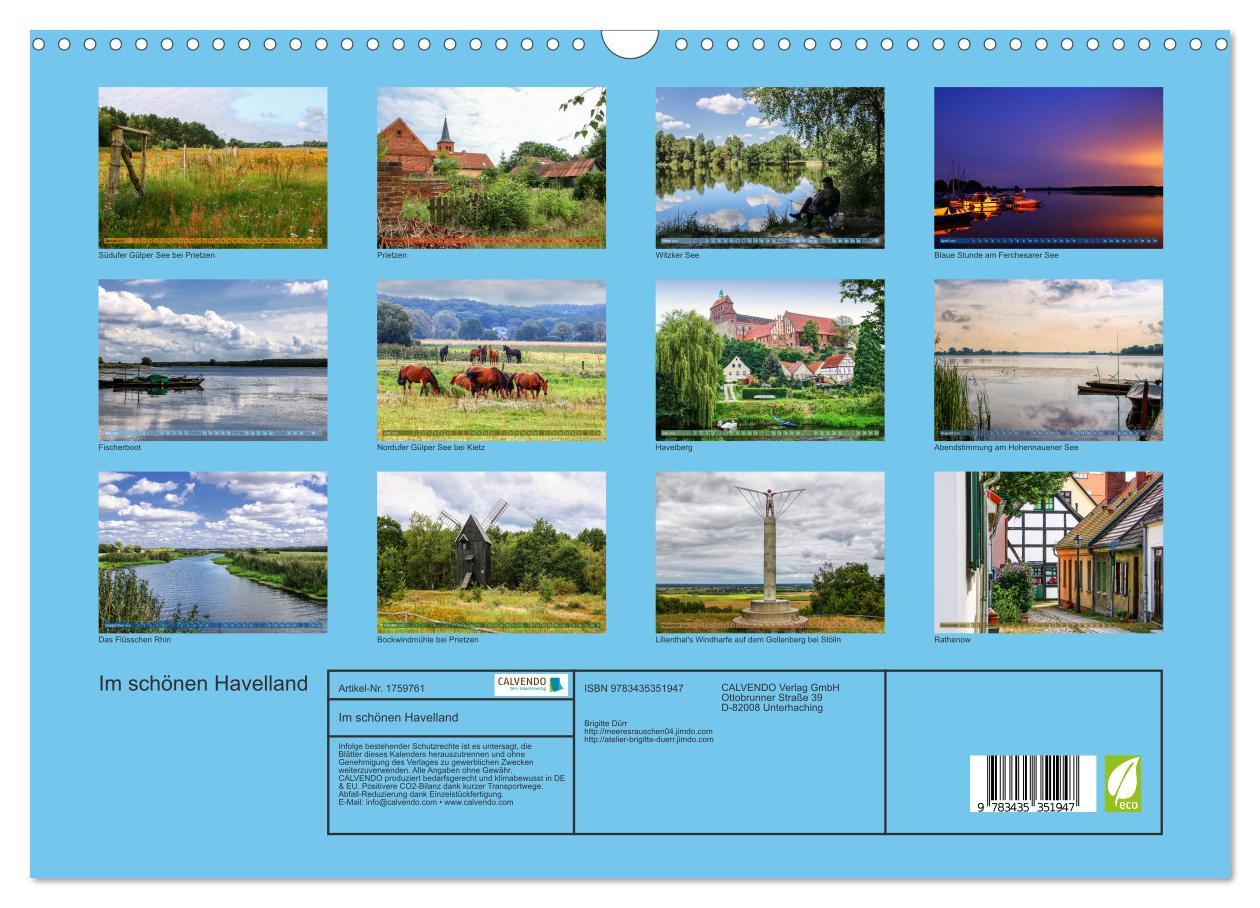 Bild: 9783435351947 | Im schönen Havelland (Wandkalender 2025 DIN A3 quer), CALVENDO...