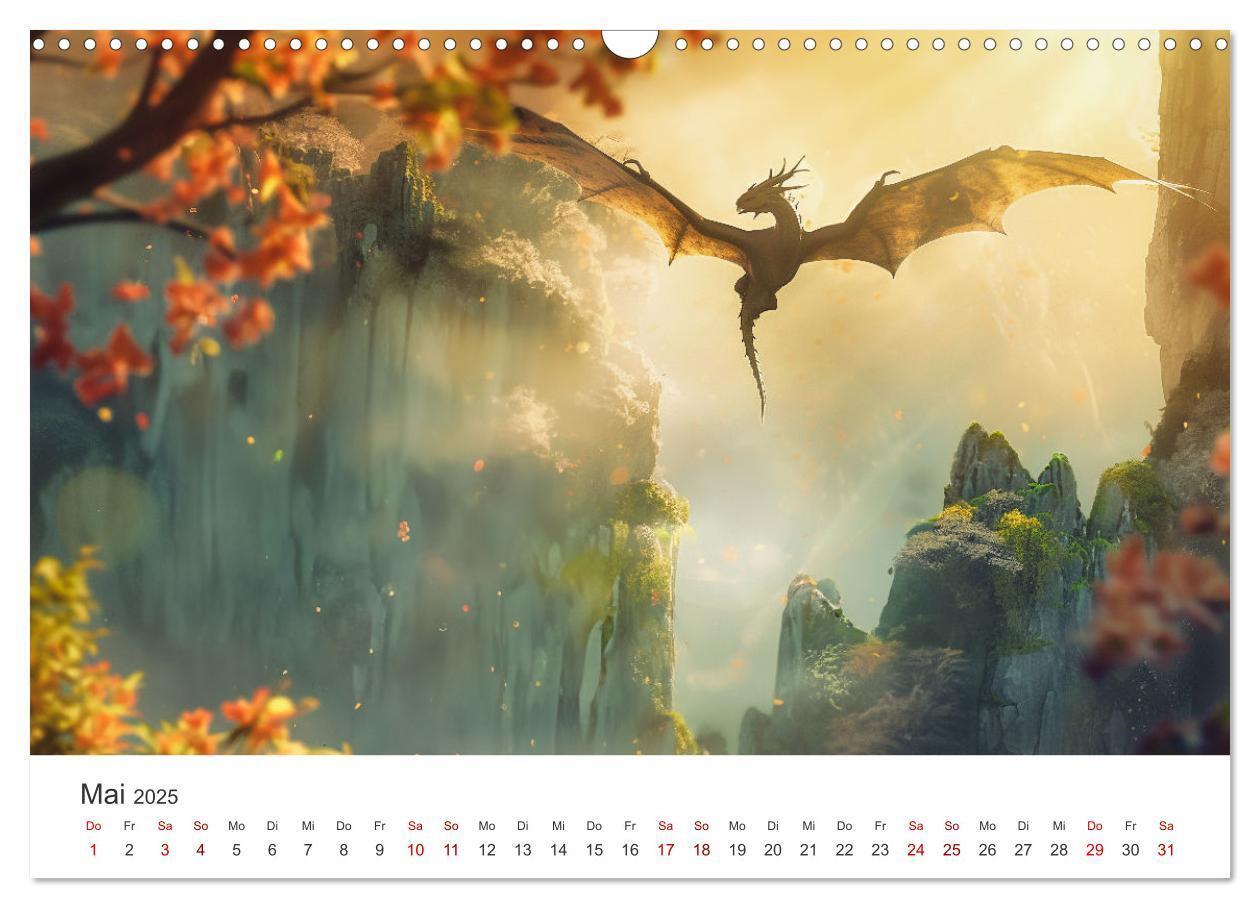 Bild: 9783383790942 | Das Jahr der Drachen (Wandkalender 2025 DIN A3 quer), CALVENDO...