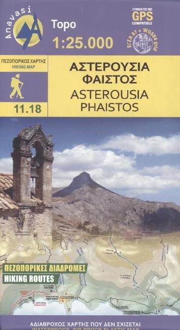 Cover: 9789609412360 | Wanderkarte Asterousia, Phaistos | (Land-)Karte | Colour print. Folded