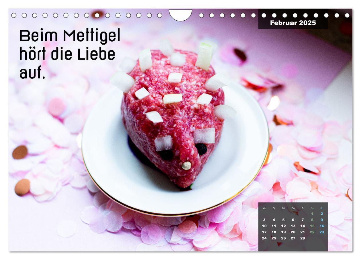 Bild: 9783435040612 | Mettkalender - Mettigel Edition (Wandkalender 2025 DIN A4 quer),...