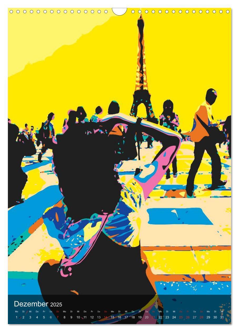 Bild: 9783457016336 | Paris pop-art (Wandkalender 2025 DIN A3 hoch), CALVENDO Monatskalender