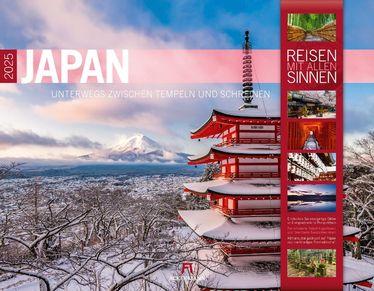 Cover: 9783838425405 | Japan - Unterwegs zwischen Tempeln und Schreinen Kalender 2025 | 14 S.