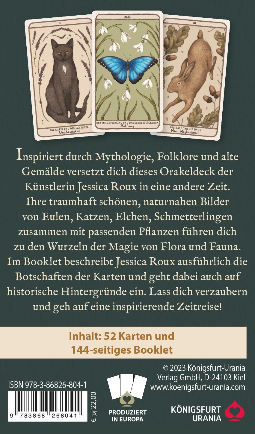 Rückseite: 9783868268041 | Woodland Wardens: 52 Orakelkarten mit Booklet | Jessica Roux | Buch