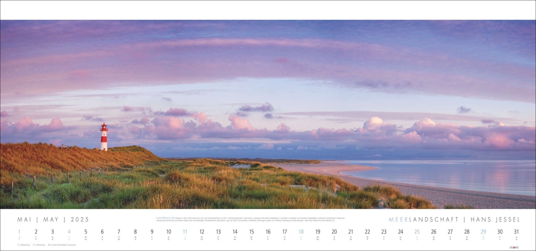 Bild: 9783964023551 | Meerlandschaft Kalender 2025 - Hans Jessel | Hans Jessel | Kalender