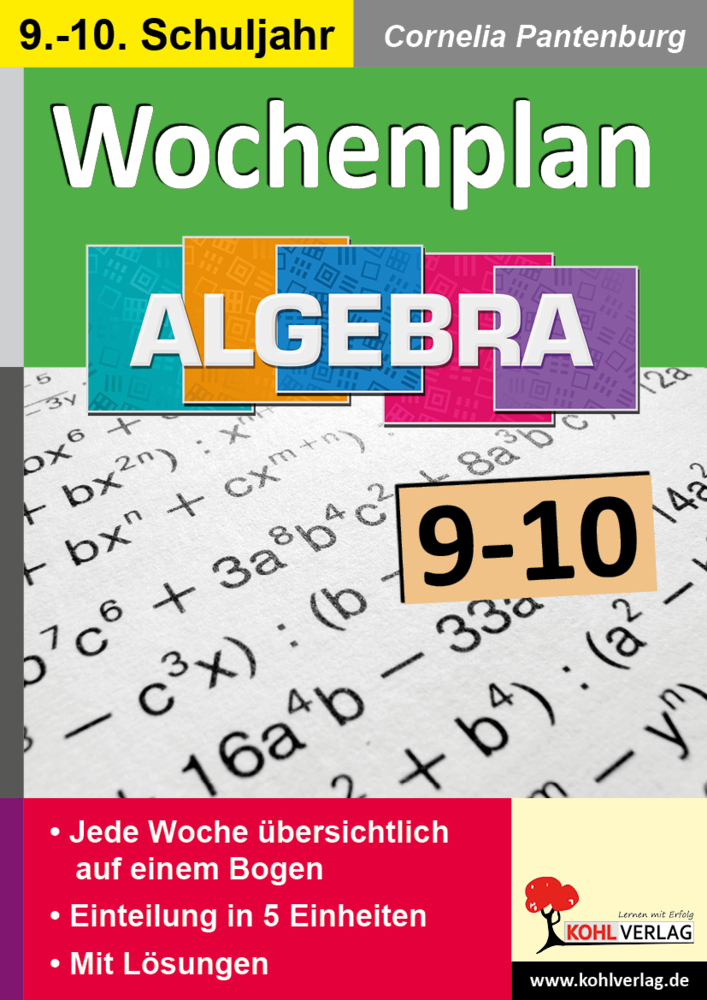 Cover: 9783966242325 | Wochenplan Algebra / Klasse 9-10 | Autorenteam Kohl-Verlag | Buch