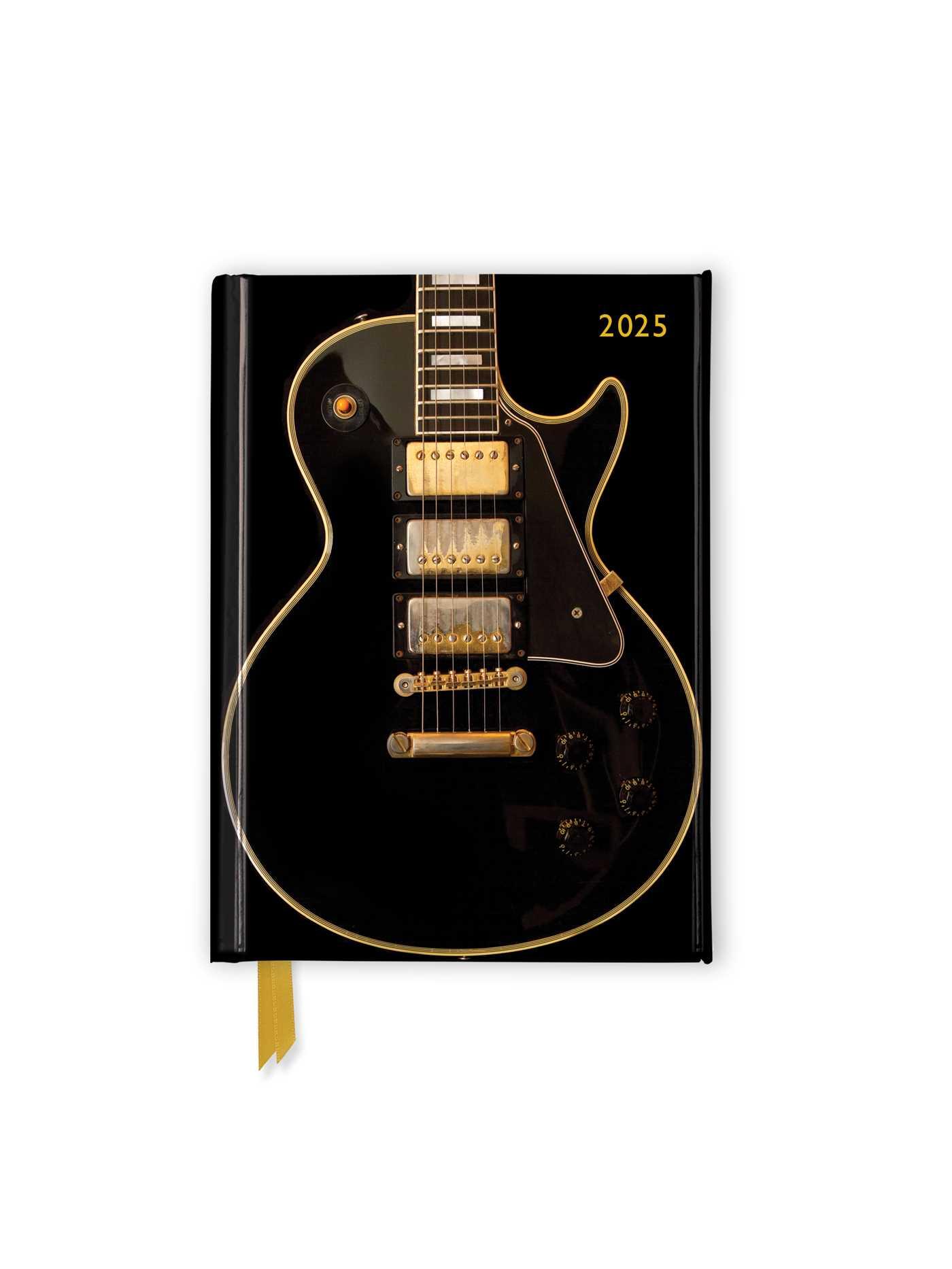 Cover: 9781835621554 | Black Gibson Guitar - Schwarze Gibson Gitarre - Taschenkalender 2025