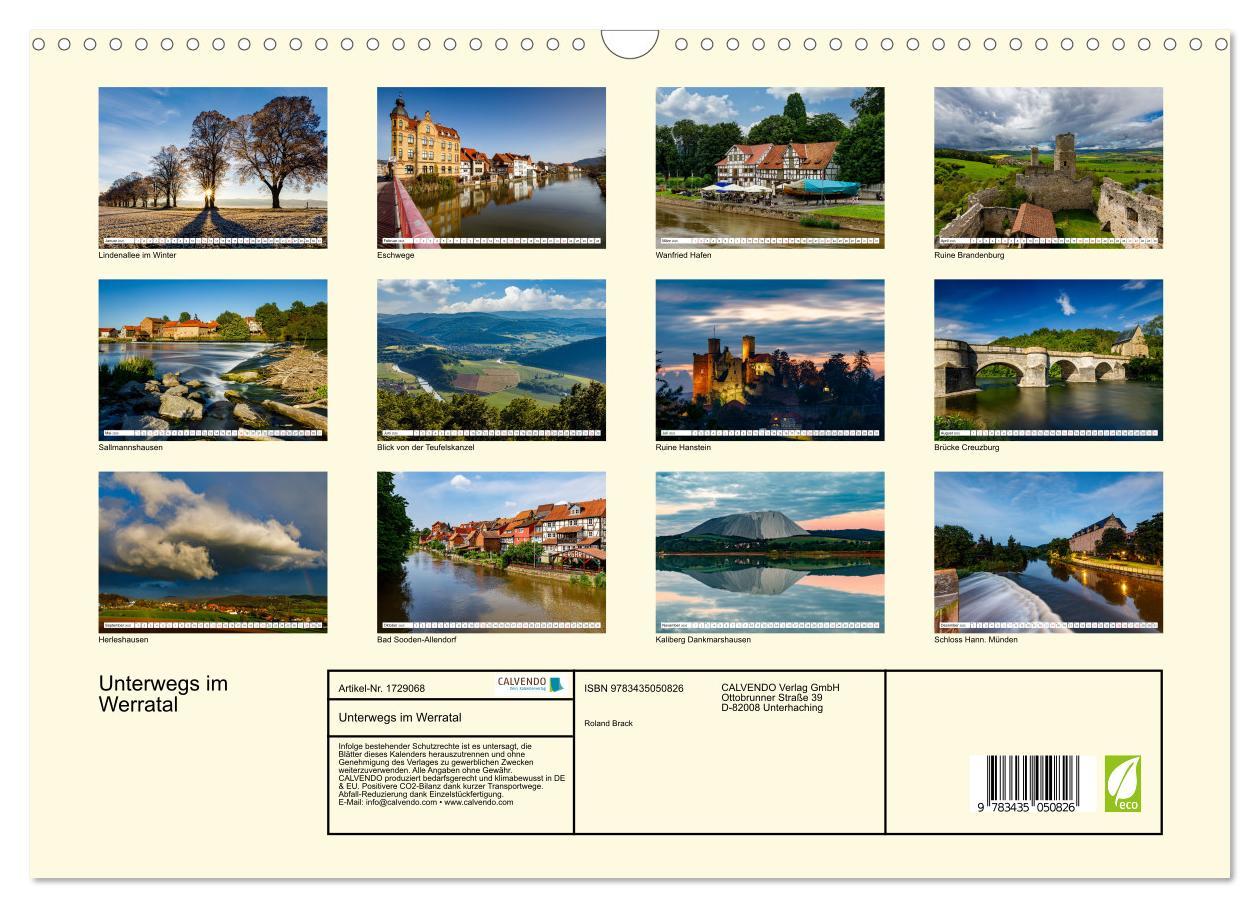 Bild: 9783435050826 | Unterwegs im Werratal (Wandkalender 2025 DIN A3 quer), CALVENDO...