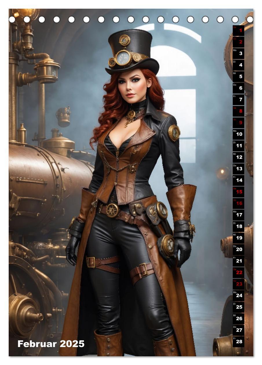 Bild: 9783435845385 | Steampunk Divas (Tischkalender 2025 DIN A5 hoch), CALVENDO...