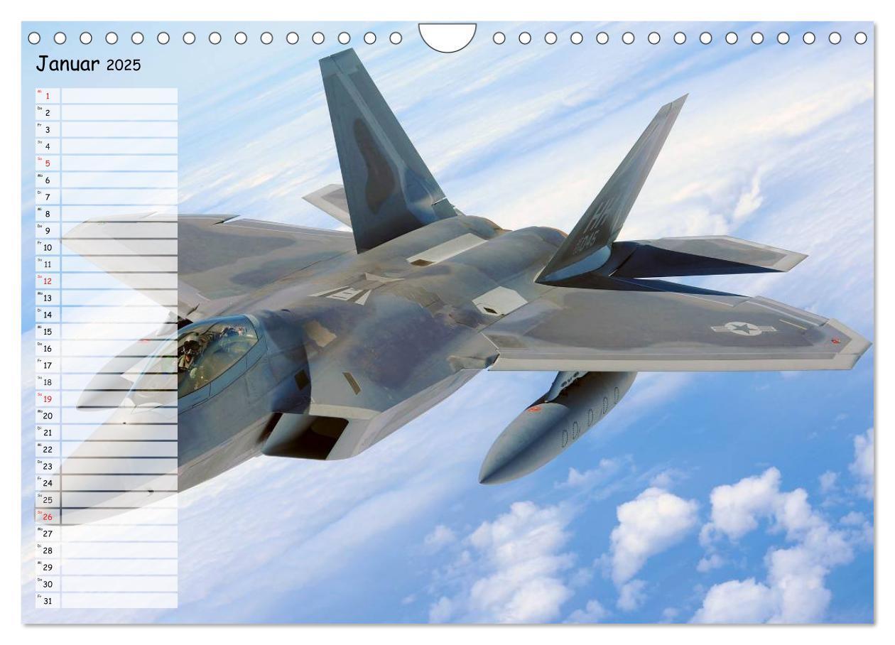 Bild: 9783435535057 | Luftwaffe. Kampfflugzeuge der USA (Wandkalender 2025 DIN A4 quer),...